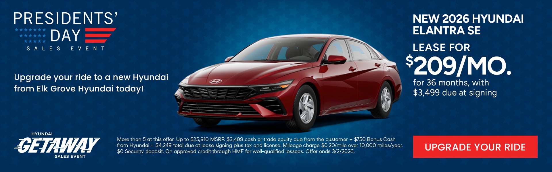 Lease for $209/month for 36 months $3,499 due at signing