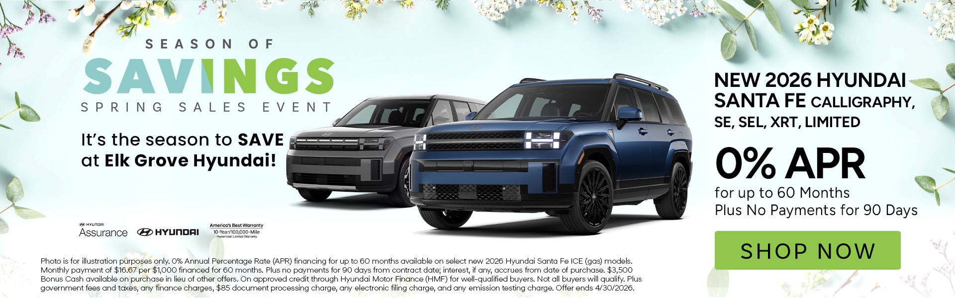 0% APR for up to 60 Months Plus No Payments for 90 Days