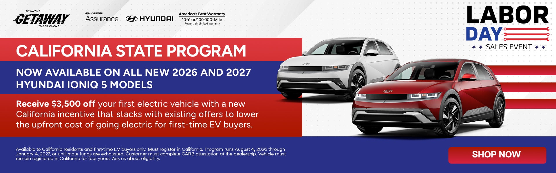 CALIFORNIA STATE PROGRAM - NOW AVAILABLE ON ALL NEW 2026 an