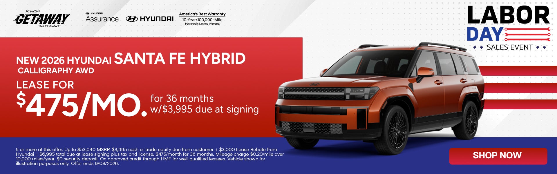 Lease for $475 per month for 36 months